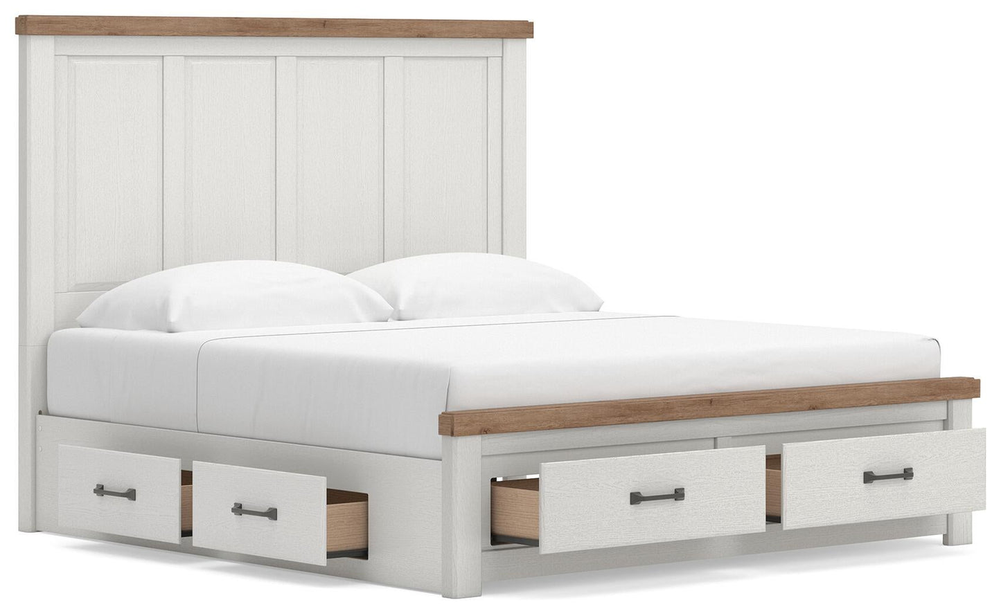Savonport King Panel Storage Bed. Dresser, Mirror and Nightstand
