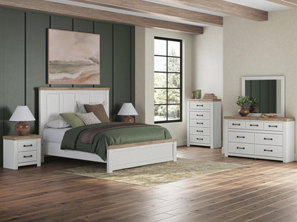 Savonport King Panel Bed, Dresser, Mirror, Chest and Nightstand