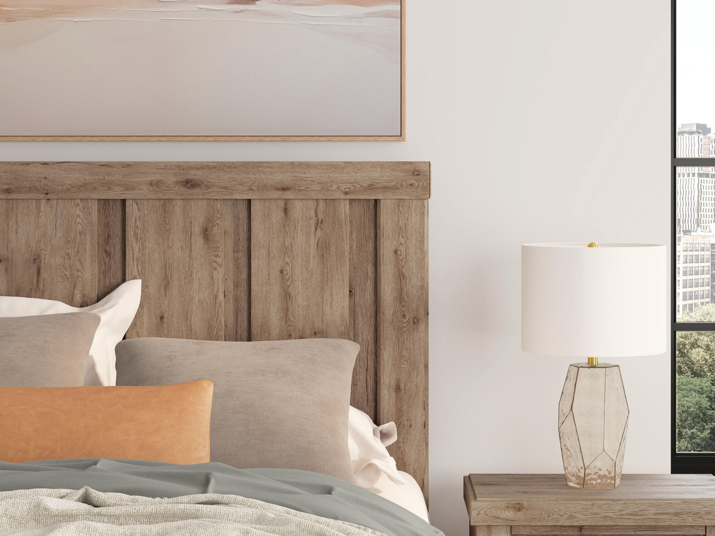 Garistyn Queen Panel Bed, Dresser and Mirror