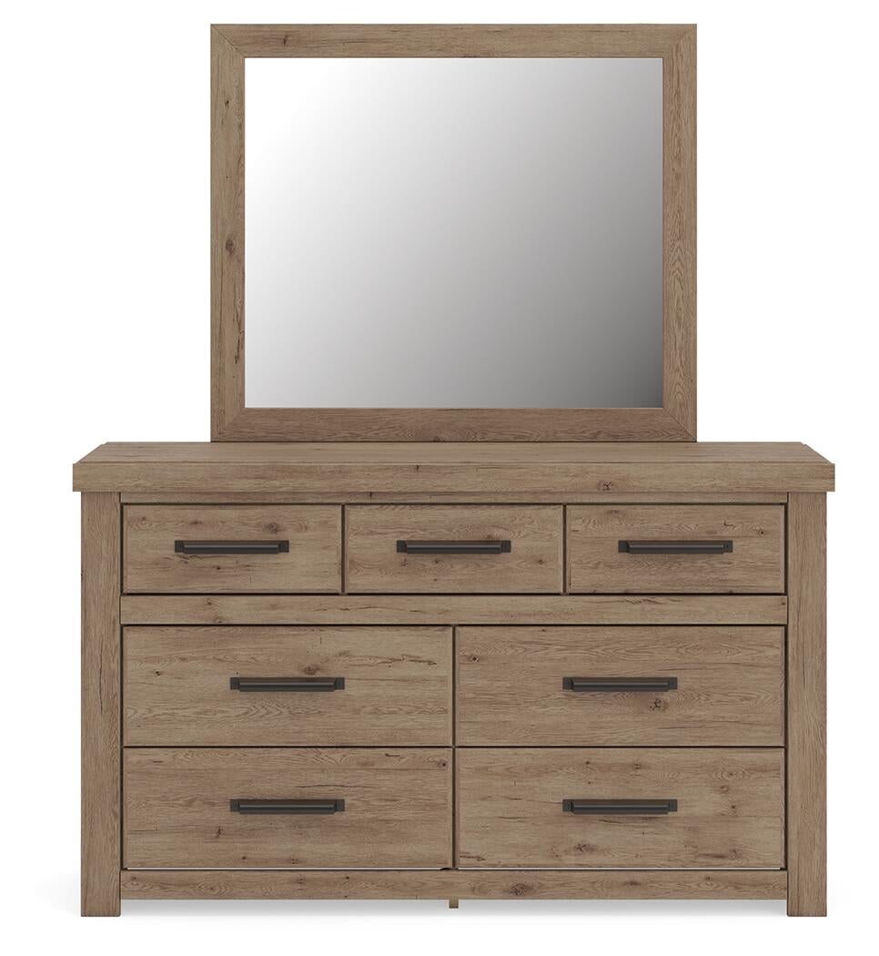 Garistyn Queen Panel Bed, Dresser and Mirror
