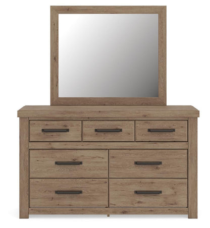 Garistyn Queen Panel Bed, Dresser and Mirror