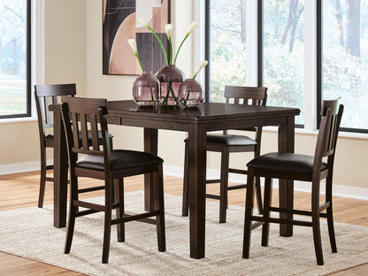 Haddigan Counter Height Dining Table and 4 Barstools