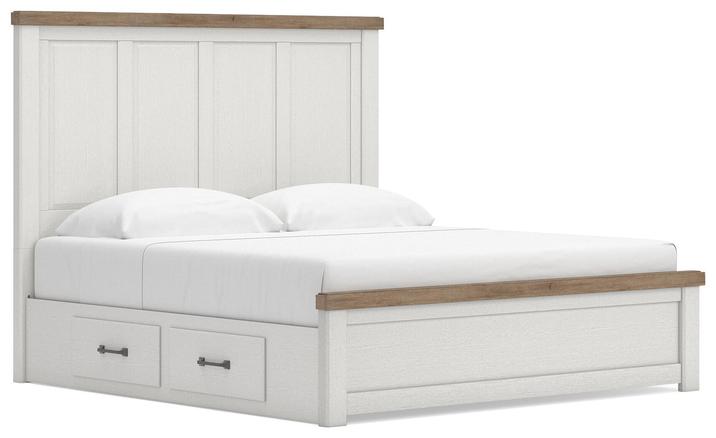 Savonport King Panel Bed with Storage, Dresser and Mirror