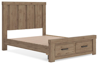 Garistyn Queen Panel Storage Bed, Dresser, Mirror, Chest and Nightstand