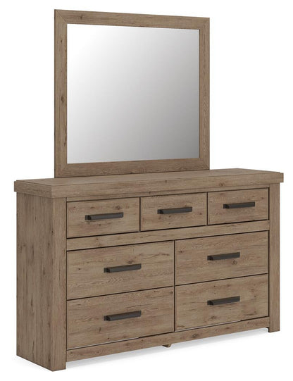 Garistyn Queen Panel Storage Bed, Dresser, Mirror, Chest and Nightstand