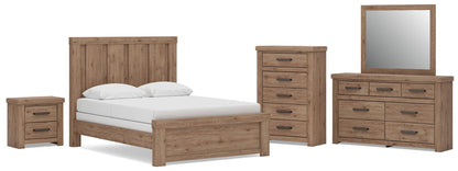 Garistyn Queen Panel Bed, Dresser, Mirror, Chest and Nightstand