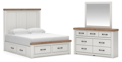 Savonport Queen Panel Storage Bed, Dresser and Mirror