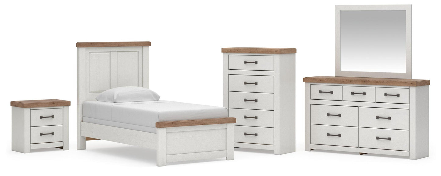 Savonport Twin Panel Bed, Dresser, Mirror, Chest and Nightstand