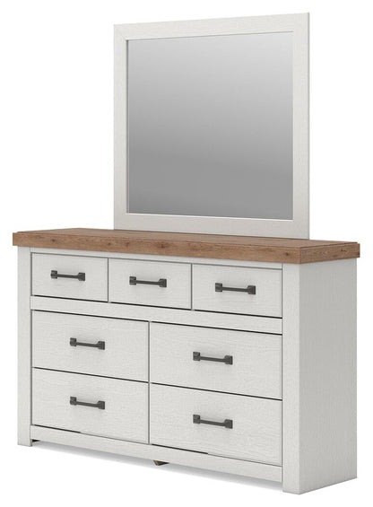 Savonport Queen Panel Storage Bed. Dresser, Mirror and Nightstand