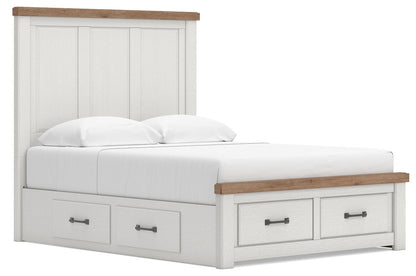 Savonport Queen Panel Storage Bed. Dresser, Mirror and Nightstand