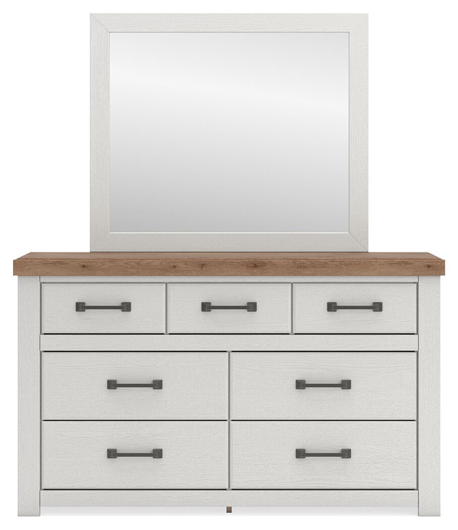 Savonport King Panel Bed with Storage, Dresser, Mirror, Chest and Nightstand