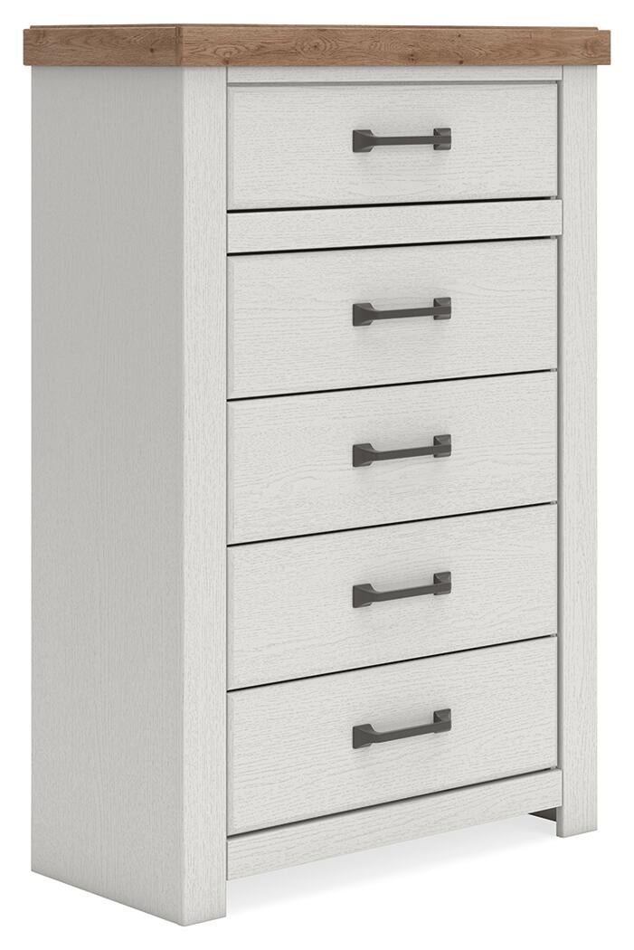 Savonport King Panel Bed with Storage, Dresser, Mirror, Chest and Nightstand