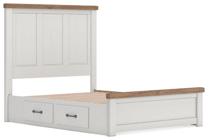 Savonport Queen Panel Bed with Storage. Dresser, Mirror and Nightstand