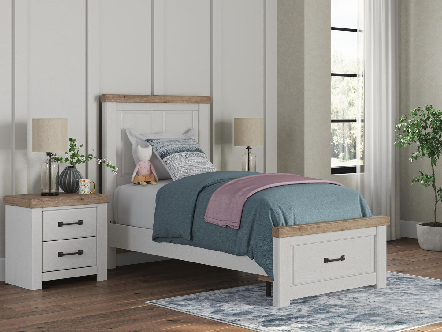 Savonport Twin Panel Storage Bed, Dresser, Mirror, Chest and Nightstand