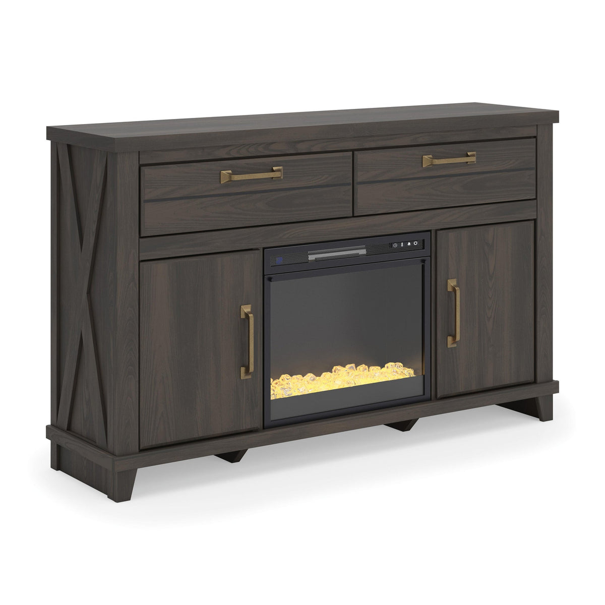 Brazen Valley 60" TV Stand with Electric Fireplace
