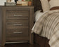 Juararo King Poster Bed with Mirrored Dresser and 2 Nightstands
