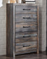 Drystan Full Bookcase Bed with 2 Storage Drawers with Mirrored Dresser and Chest