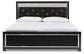 Kaydell King Upholstered Panel Bed with Mirrored Dresser