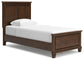 Danabrin Twin Panel Bed with Mirrored Dresser